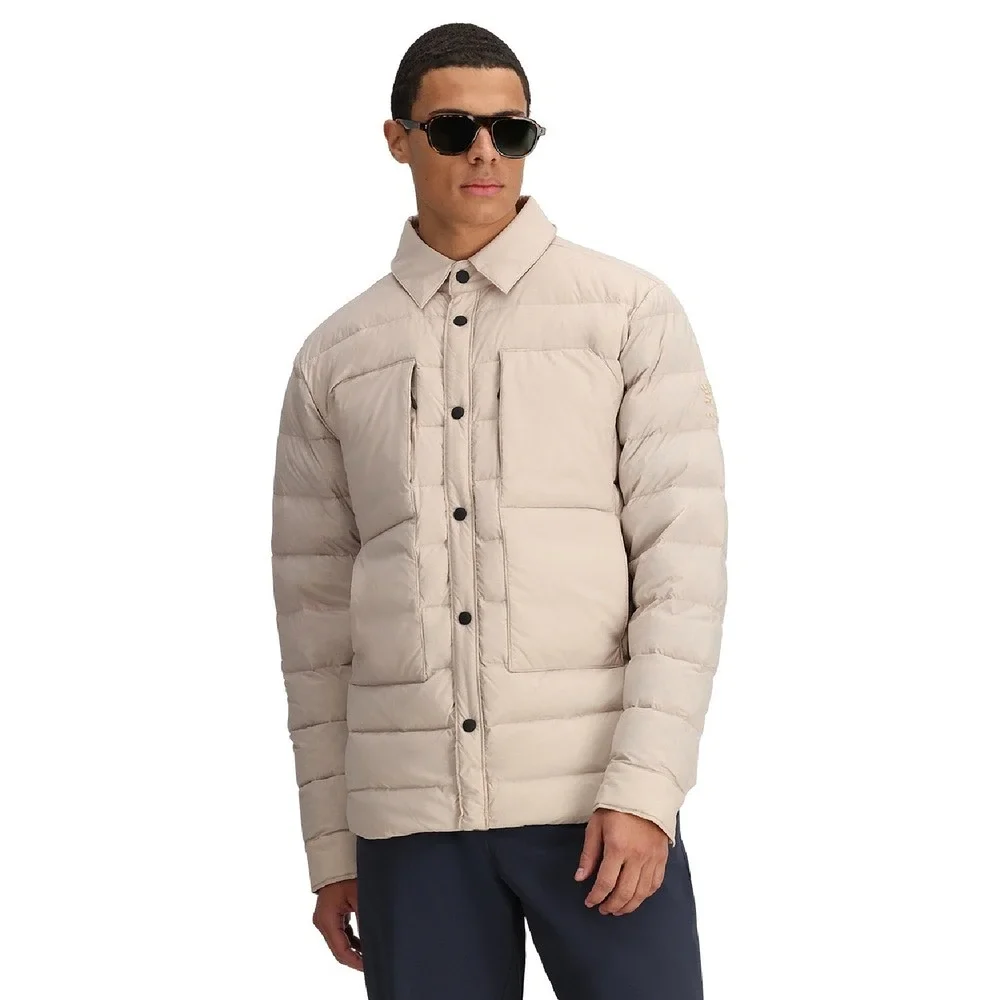 Obermeyer® (Men's LARGE) Explorer™ Down Shirt Jacket in Cement - $249
